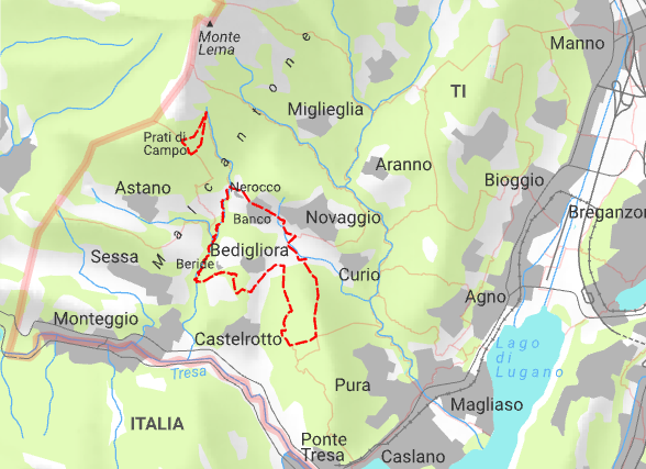 Mapa Bedigliora 3